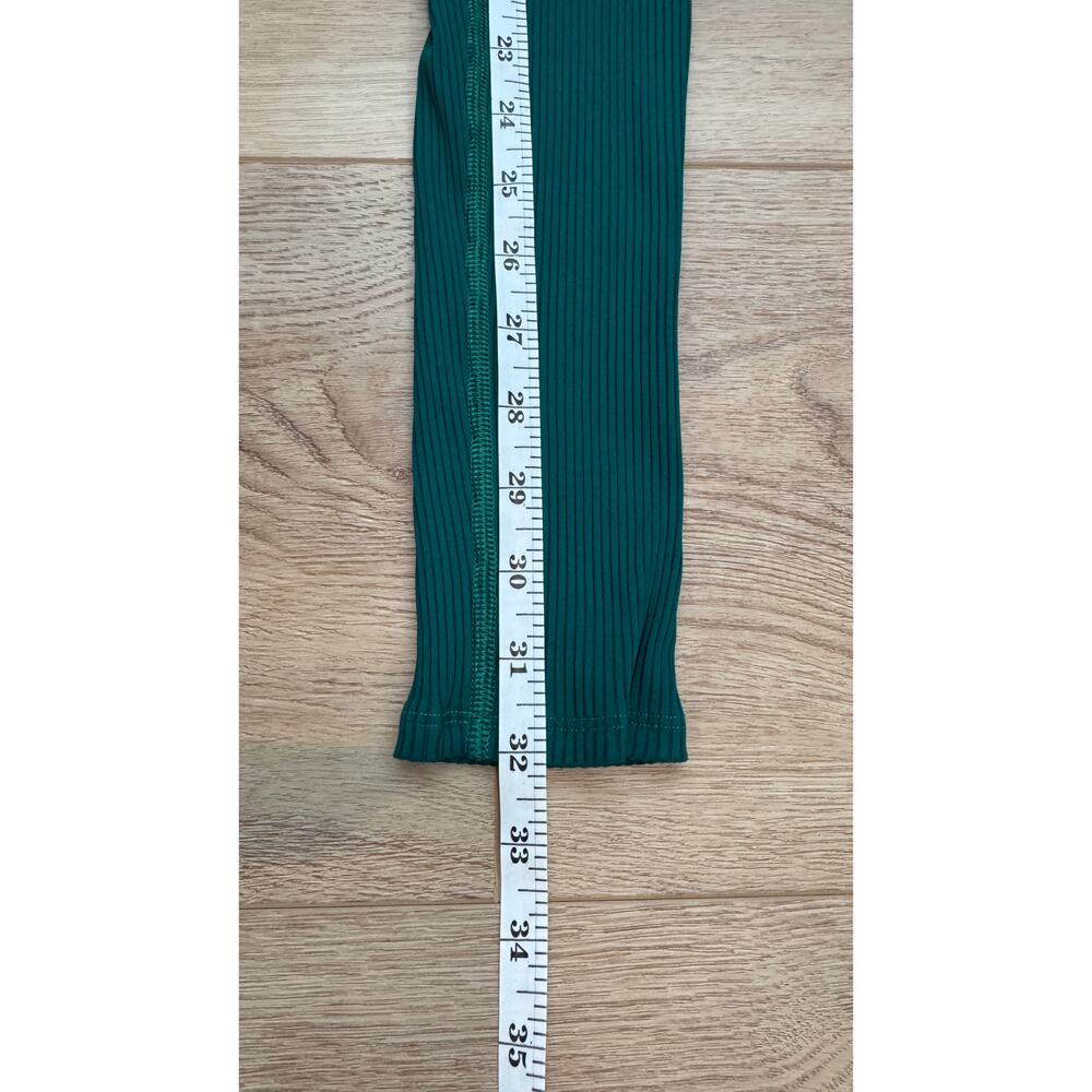 Carbon38 Ribbed Sports Bra & Leggings Set Color Malachite Size XS - Picture 8 of 13